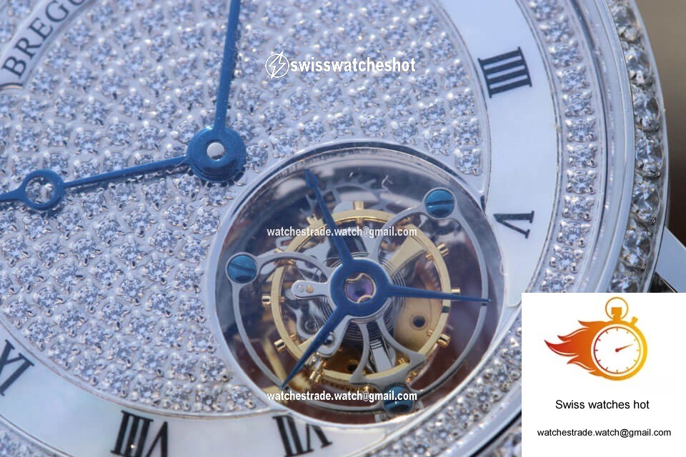 Breguet Classique Ultra-Thin Tourbillon Stainless Steel Diamond Dial 4