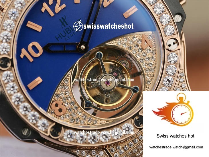Hublot Big Bang Tourbillon Rose Gold Diamond Dial 4