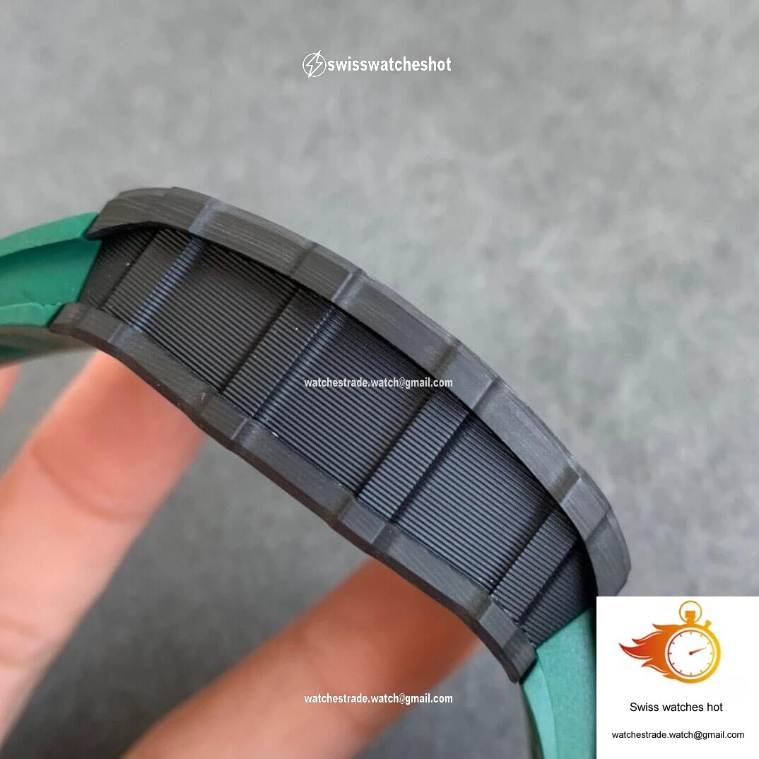 Richard Mille RM035-02 KV Factory V3 Carbon Fiber Green Strap 4