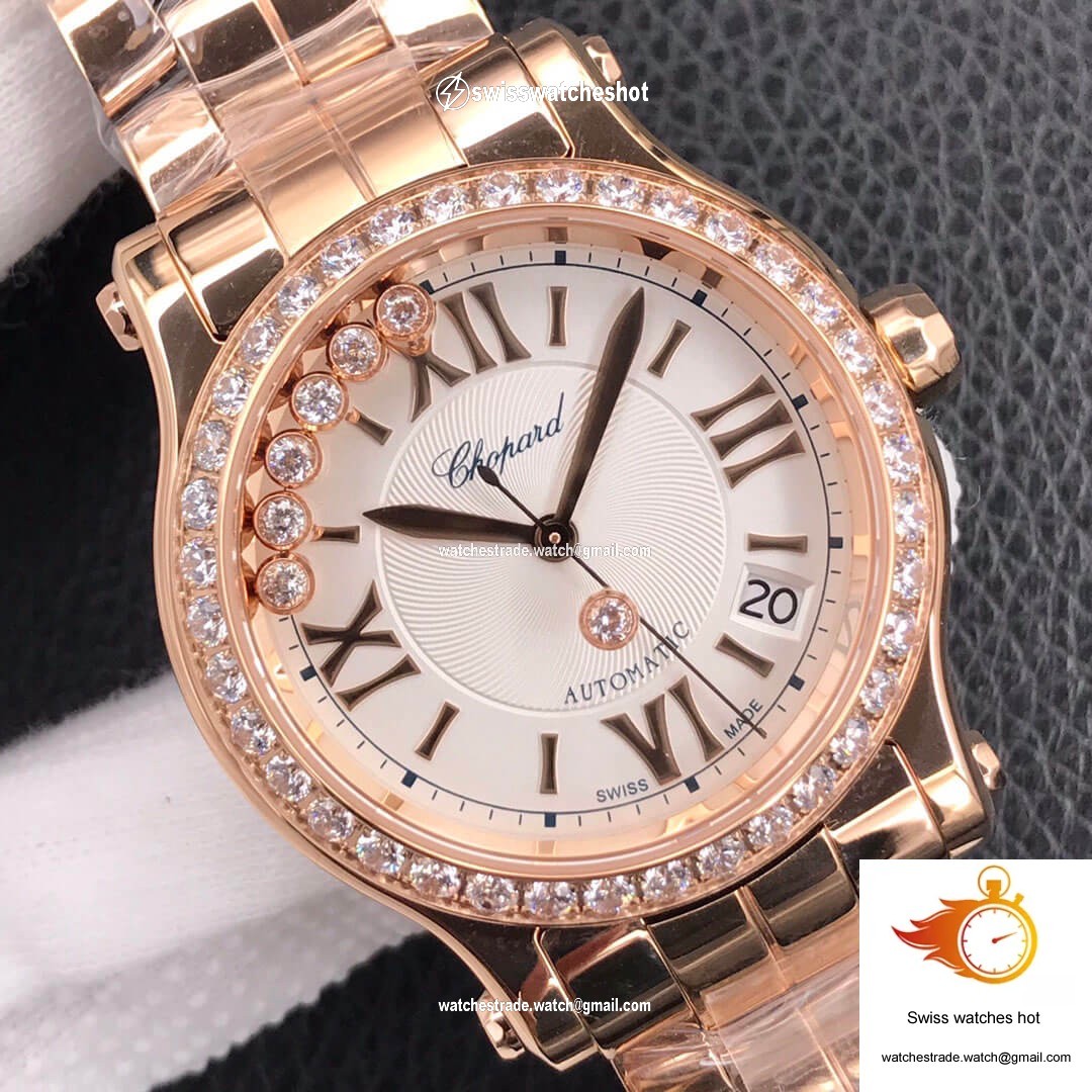 Chopard Happy Diamonds 274808-5004 YF Factory Rose Gold Silver Dial 4