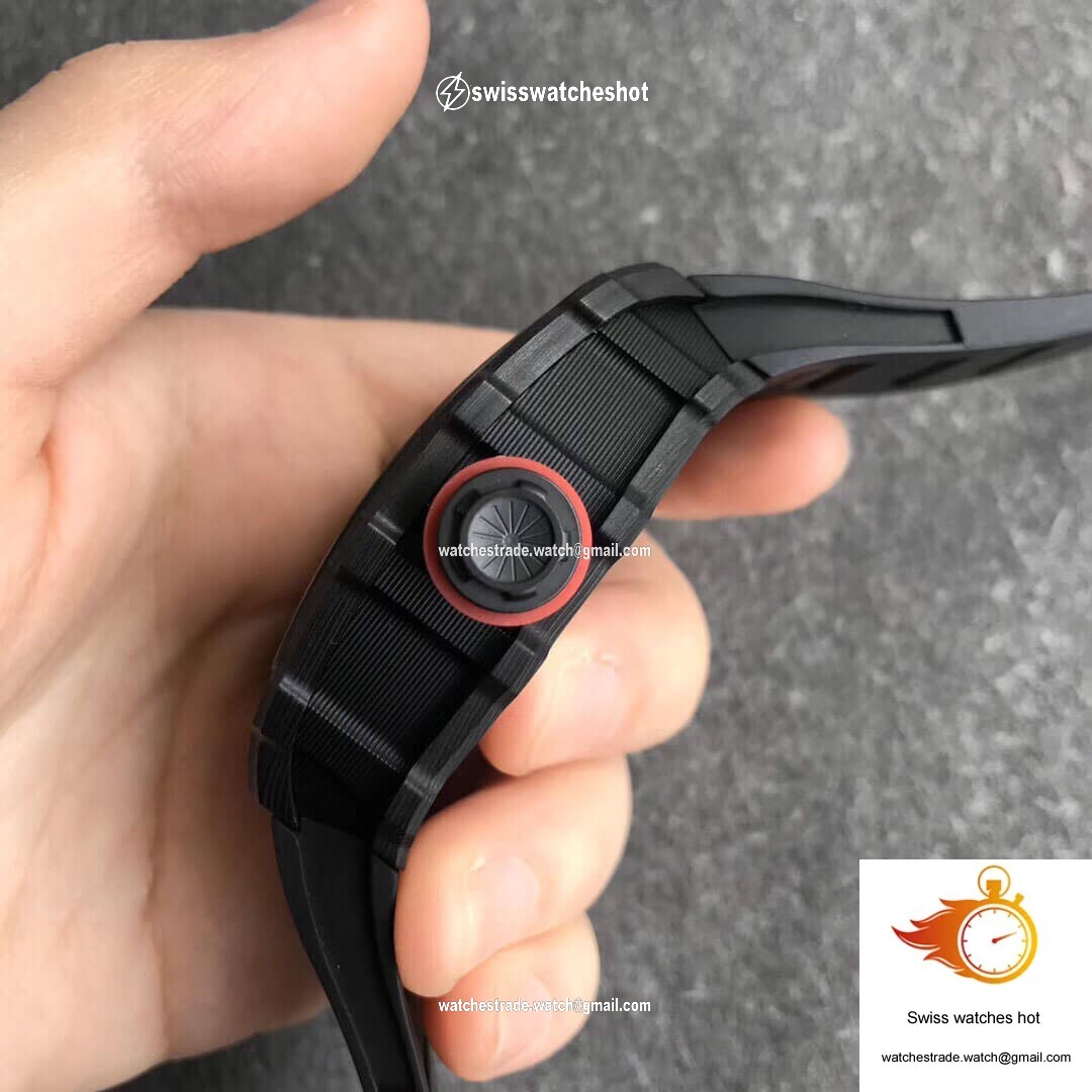 Richard Mille RM35-02 KV Factory V3 Carbon Fiber Black Strap 4