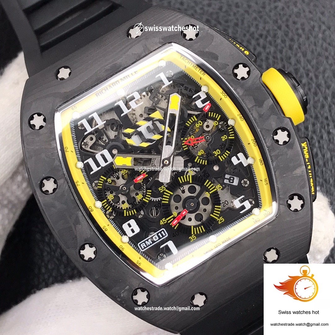 Richard Mille RM-011 KV Factory Forged Carbon Black Strap 4