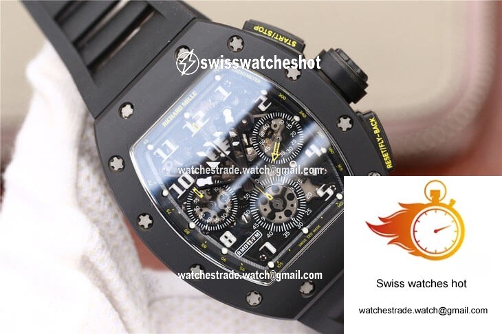 Richard Mille RM-011 KV Factory Carbon Fiber Black Strap 4