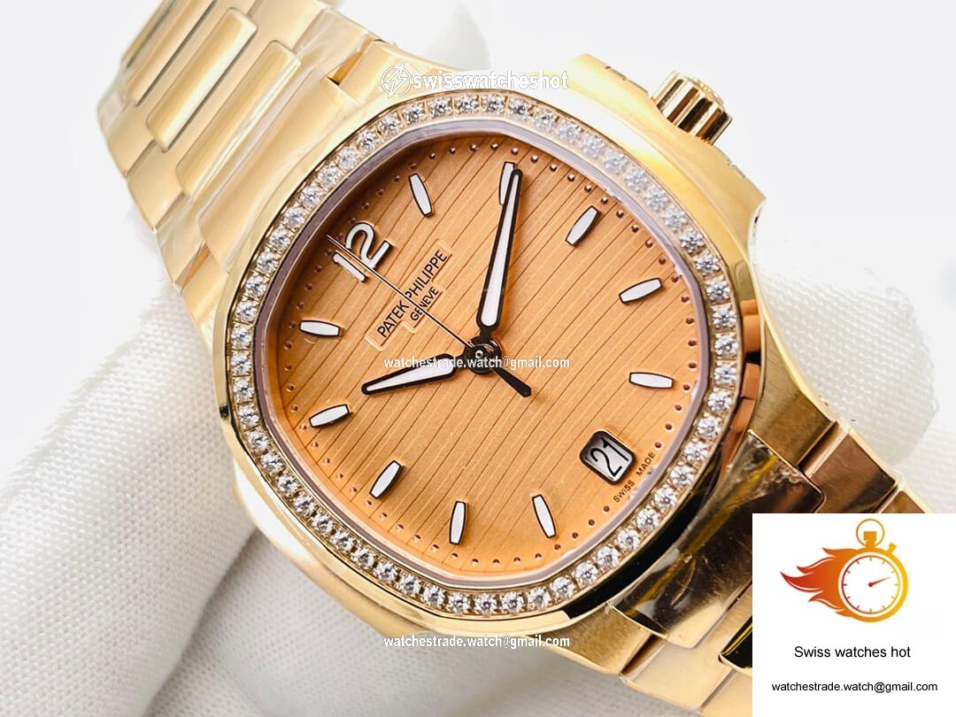Patek Philippe Nautilus Ladies 7118/1200R-010 3K Factory Gold Dial 4