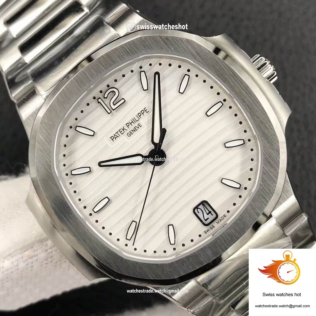 Patek Philippe Nautilus Ladies 7118/1A-010 3K Factory Silver Dial 4