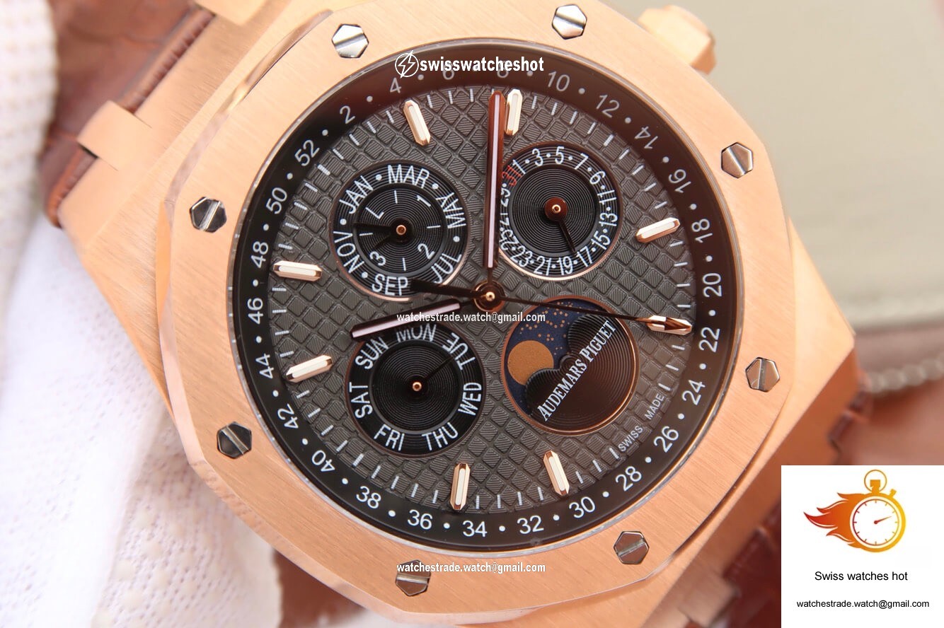 Audemars Piguet Royal Oak Perpetual Calendar 26574 JF Factory Rose Gold Grey Dial 4