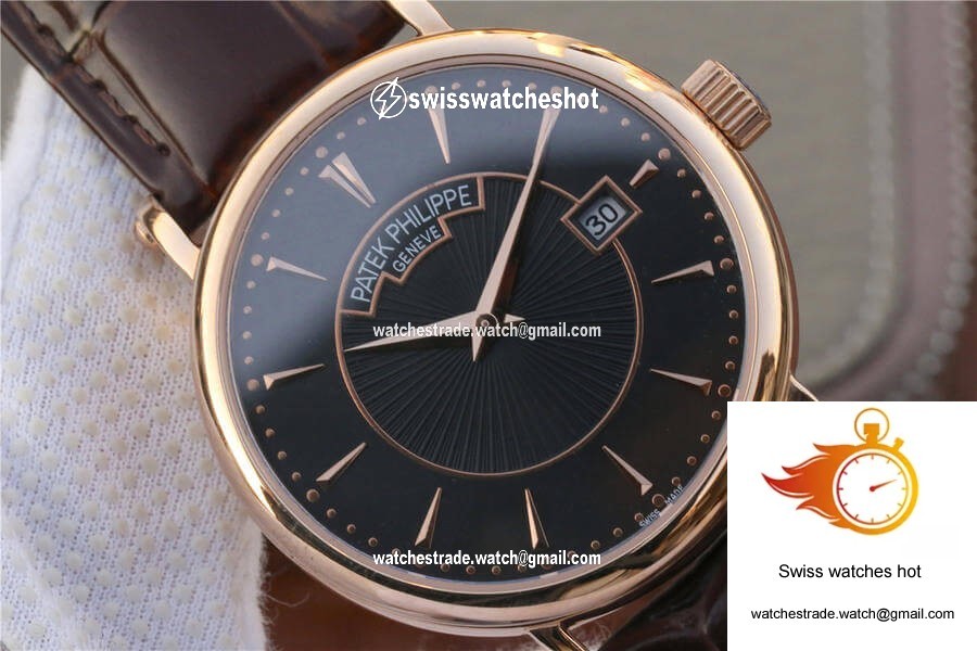 Patek Philippe Calatrava ZF Factory Rose Gold Black Dial 4