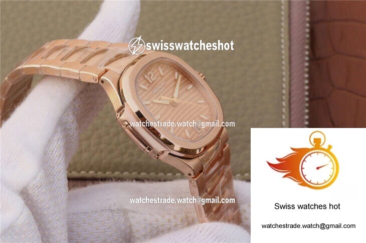 Patek Philippe Nautilus Ladies 7118-1R-010 PF Factory Honey Gold Dial 4