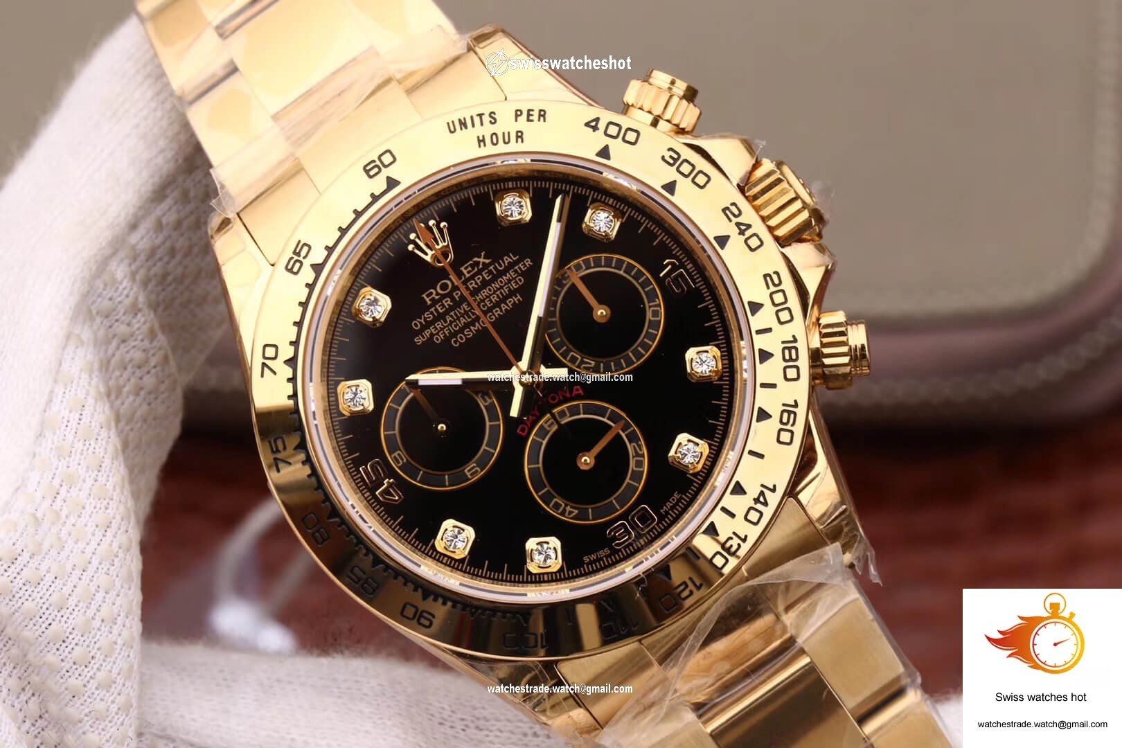 Rolex Daytona Cosmograph M116508-0008 JH Factory Diamonds Black Dial 4