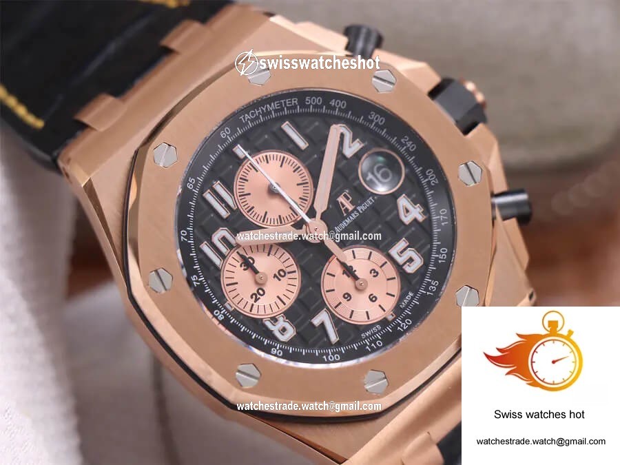 Audemars Piguet Royal Oak Offshore 26470OR JF Factory Rose Gold Black Dial 4