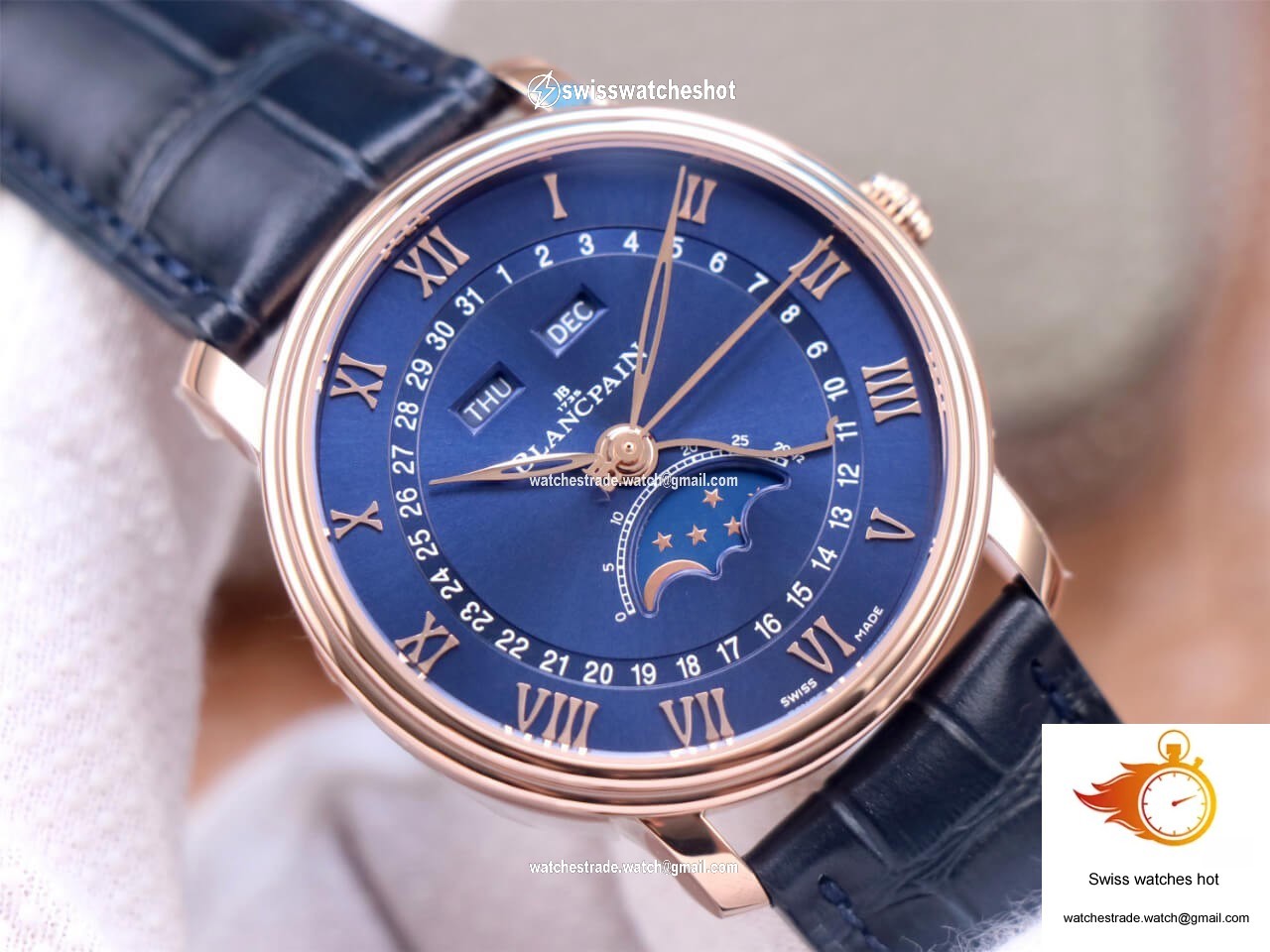 Blancpain Villeret 6654-3640-55 OM Factory V3 Blue Dial 4