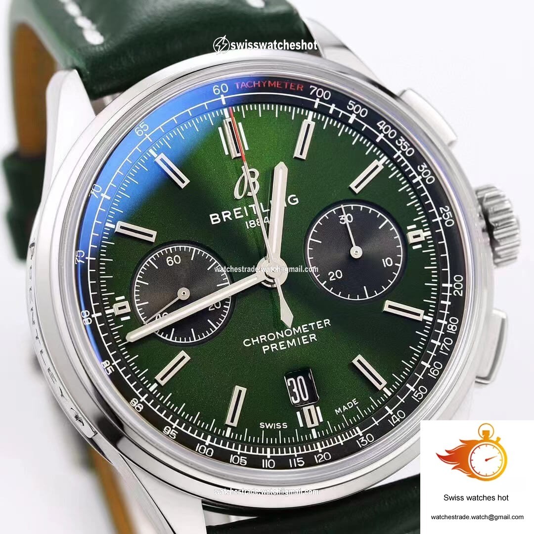 Breitling Premier B01 Chronograph AB0118A11L1X1 GF Factory V2 Green Dial 4
