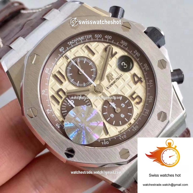 Audemars Piguet Royal Oak Offshore 26470ST.OO.A801CR.01 JF Factory V2 Beige Dial 4