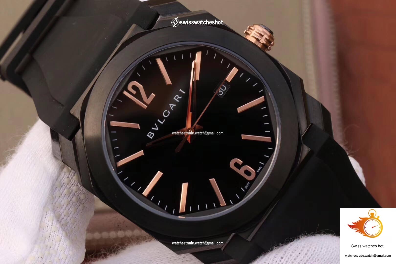 Bvlgari Octo 102581 BGO41BBSVD Black Dial 4