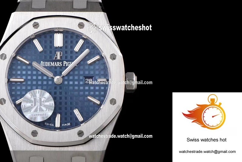 Audemars Piguet Royal Oak Quartz 67650ST.OO.1261ST.01 JF Factory Blue Dial 4