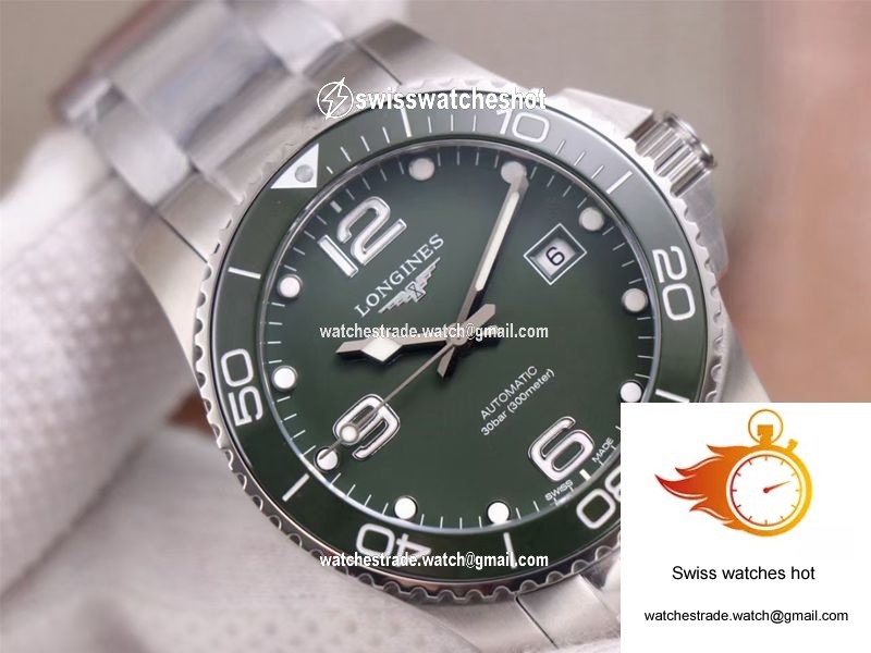 Longines Hydroconquest L3.781.4.06.6 ZF Factory Green Dial 4