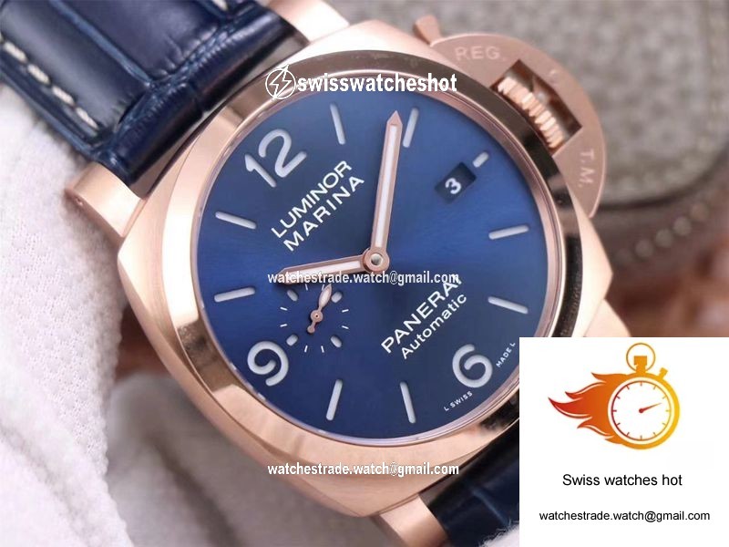 Panerai Luminor Marina Goldtech PAM01112 VS Factory Blue Dial 4