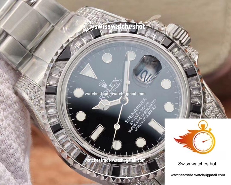 Rolex Submariner Date 116610LN Diamond Customized Edition GS Factory Black Dial 4