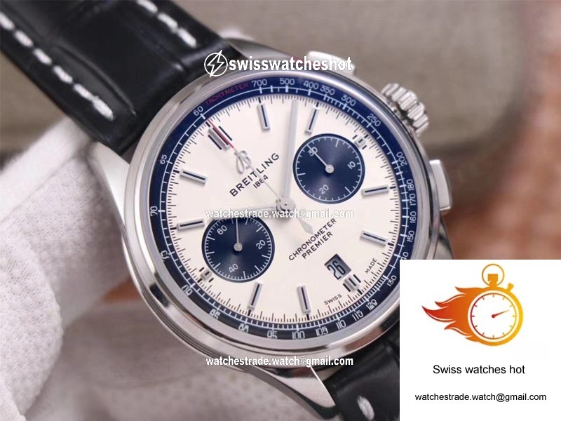 Breitling PREMIER B01 Chronograph AB0118221G1P1 GF Factory Silver Dial 4