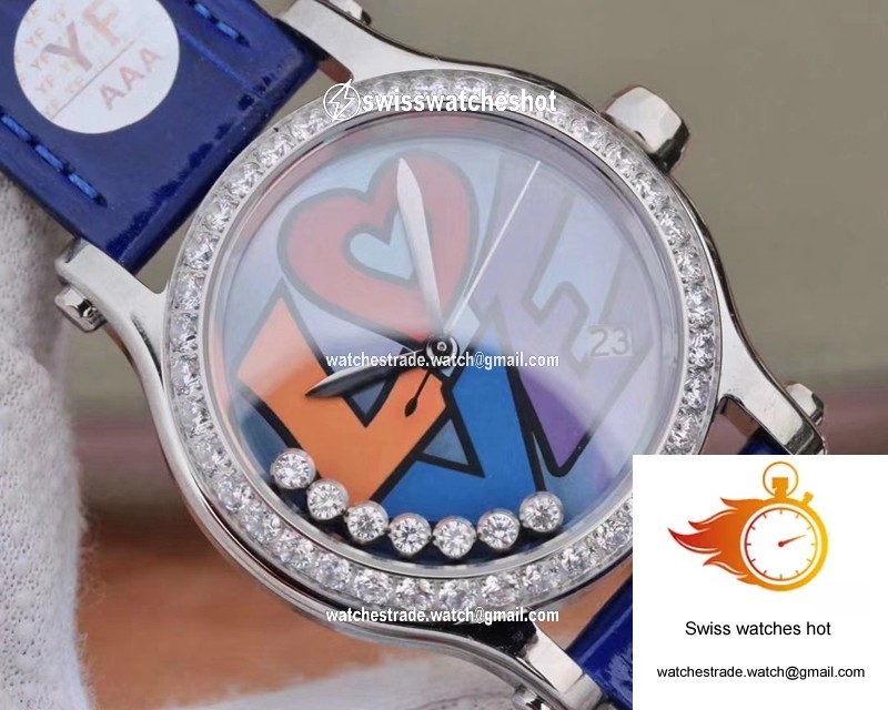 Chopard Happy Diamonds Happy Love 278559-3020 YF Factory Blue Mother Pearl Dial 4