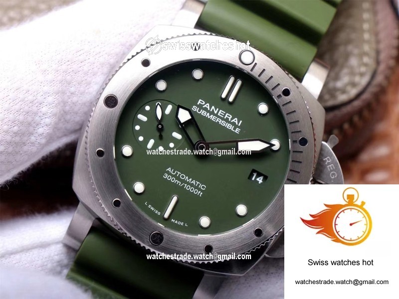 Panerai Submersible Verde Militare PAM1055 VS Factory Matte-Green Dial 4
