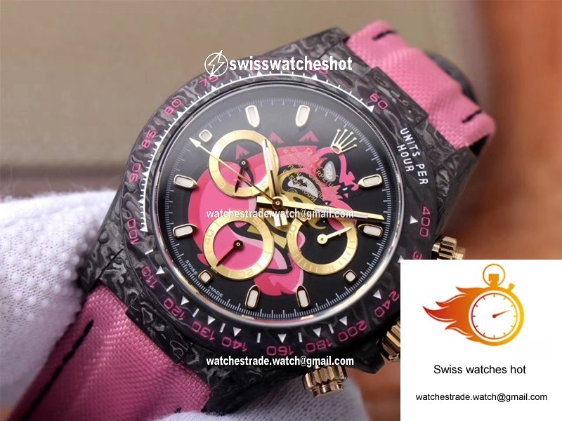 Rolex Daytona Cosmos Chronograph Carbon Fiber Edition Pink Exploded Dragon Dial 4