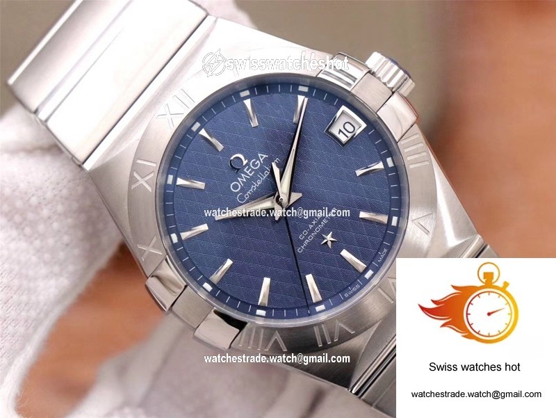Omega Constellation Co-Axial 38MM 123.10.38.21.03.001 VS Factory Blue Dial 4