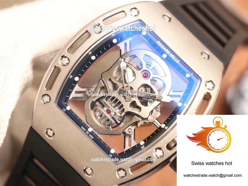 Richard Mille RM052 ZF Factory Silver Titanium Skull Dial 4