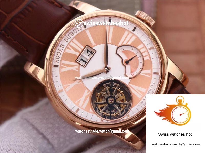 JB Factory Roger Dubuis Hommage Flying Tourbillon RDDBHO0568 Pink 4