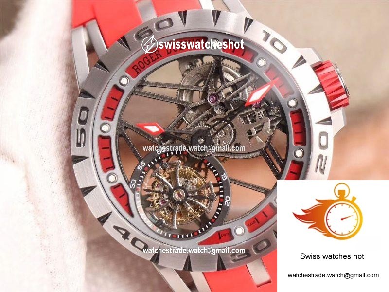JB Factory Roger Dubuis Excalibur Spider Carbon Skeleton Flying Tourbillon RDDBEX0572 Transparent Version 4