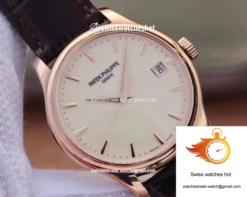 ZF Factory Patek Philippe Calatrava Rose Gold 5227R-001 Flip Back Version 4