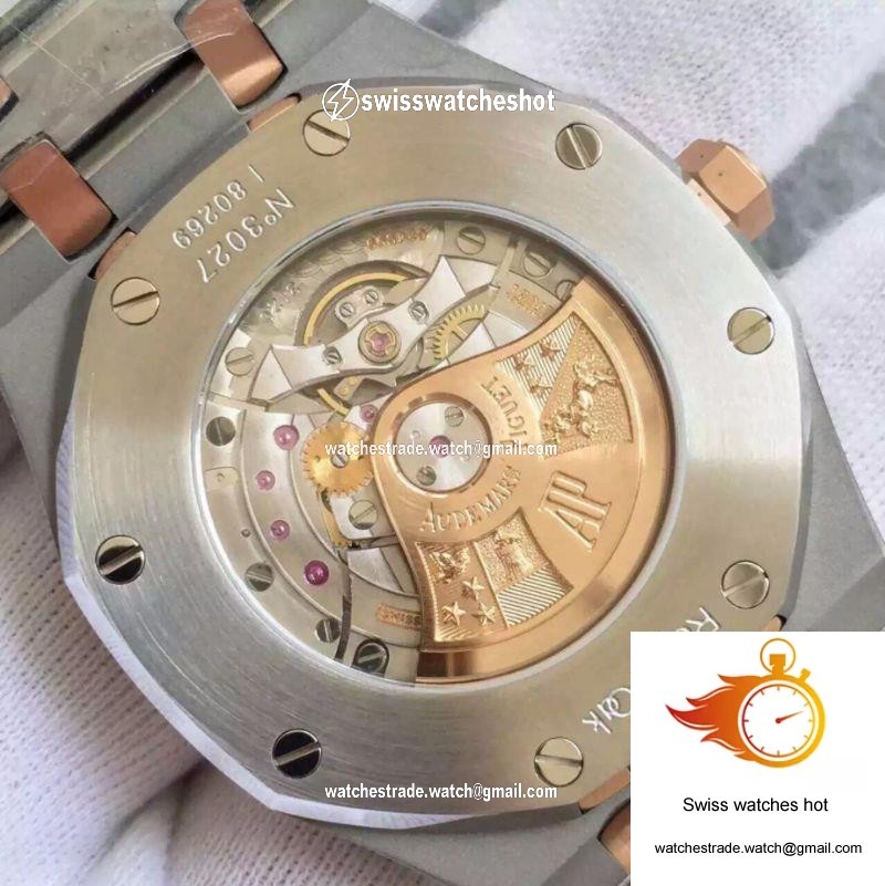 Audemars Piguet Royal Oak 15400 JF Factory Rose Gold Black Dial 4