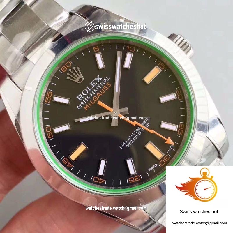 Rolex Milgauss 116400GV AR Factory Black Dial 4