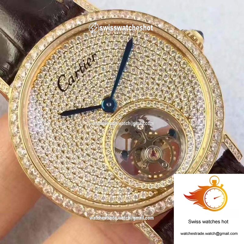 Cartier Rotonde Tourbillon Diamonds Dial 4
