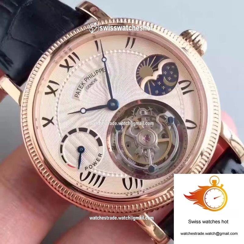 Patek Philippe Moonphase Tourbillon 18K Rose Gold Dial 4