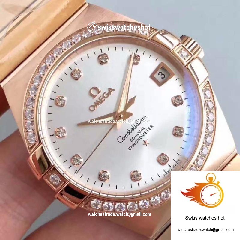 Omega Constellation 123.25.38.21.52.001 38MM 3S Factory Rhodium Dial 4