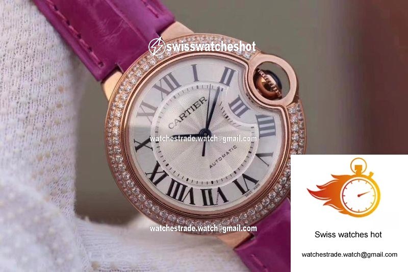 Cartier Ballon Bleu 36MM Rose Gold V9 Factory Silver Dial 4