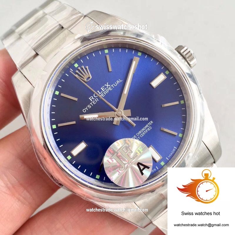 Rolex Oyster Perpetual 39 114300 JF Factory Blue Dial 4