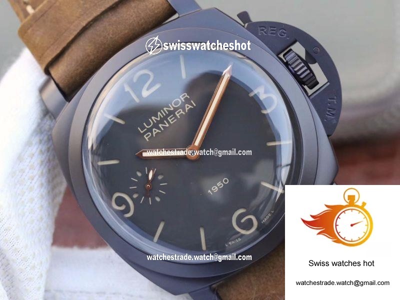 Panerai Luminor 1950 3 Days PAM 375 ZF Factory Black Dial 4
