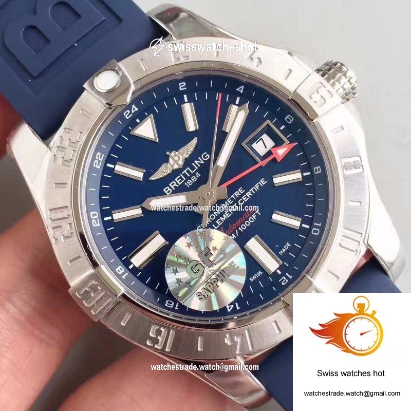 Breitling Avenger II GMT A3239011/BC35/170A GF Factory Blue Dial 4