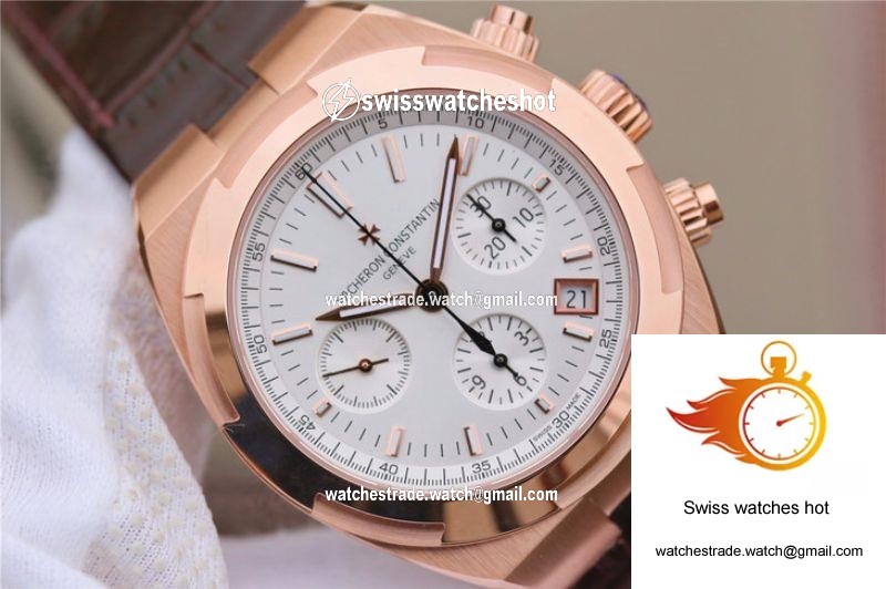 Vacheron Constantin Overseas Chronograph 5500V/000R-B074 8F Factory Silver Dial 4
