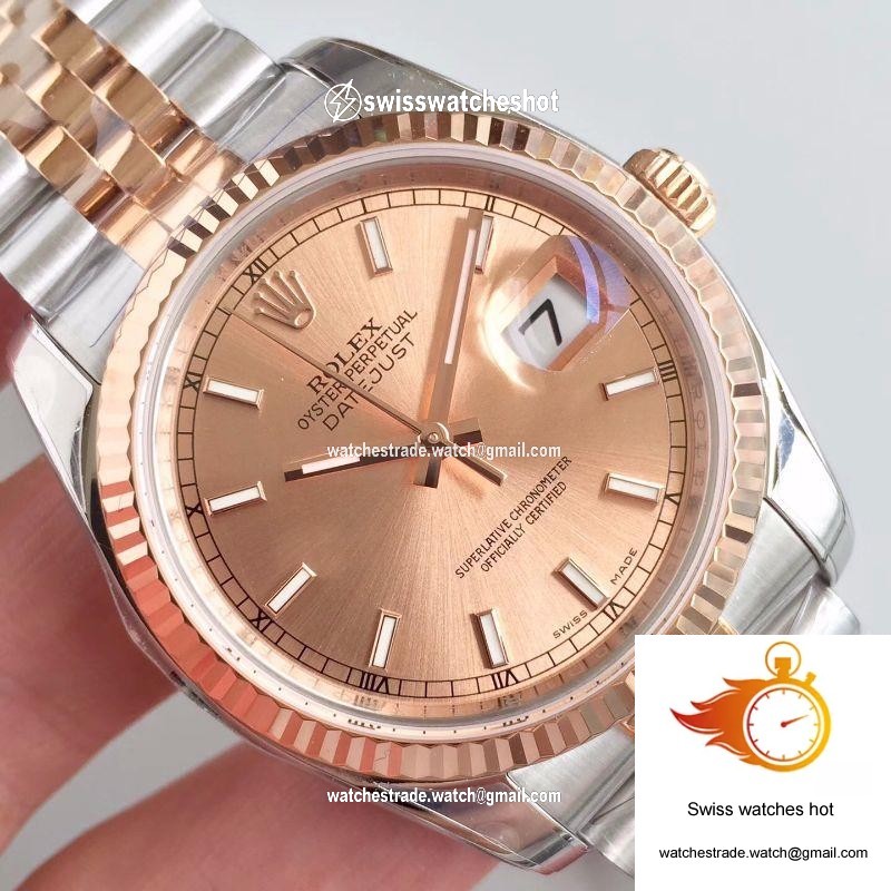 Rolex Datejust 116234 36mm AR Factory Rose Gold Dial 4