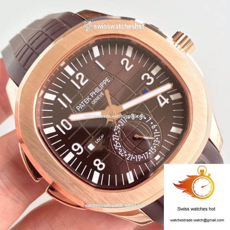 Patek Philippe Aquanaut Travel Time 5164R-001 Rose Gold Chocolate Dial 4