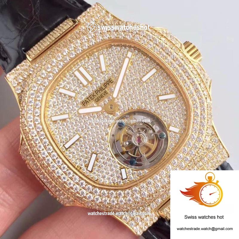 Patek Philippe Nautilus Jumbo 5711 Diamond Dial Tourbillon R8 Factory 4