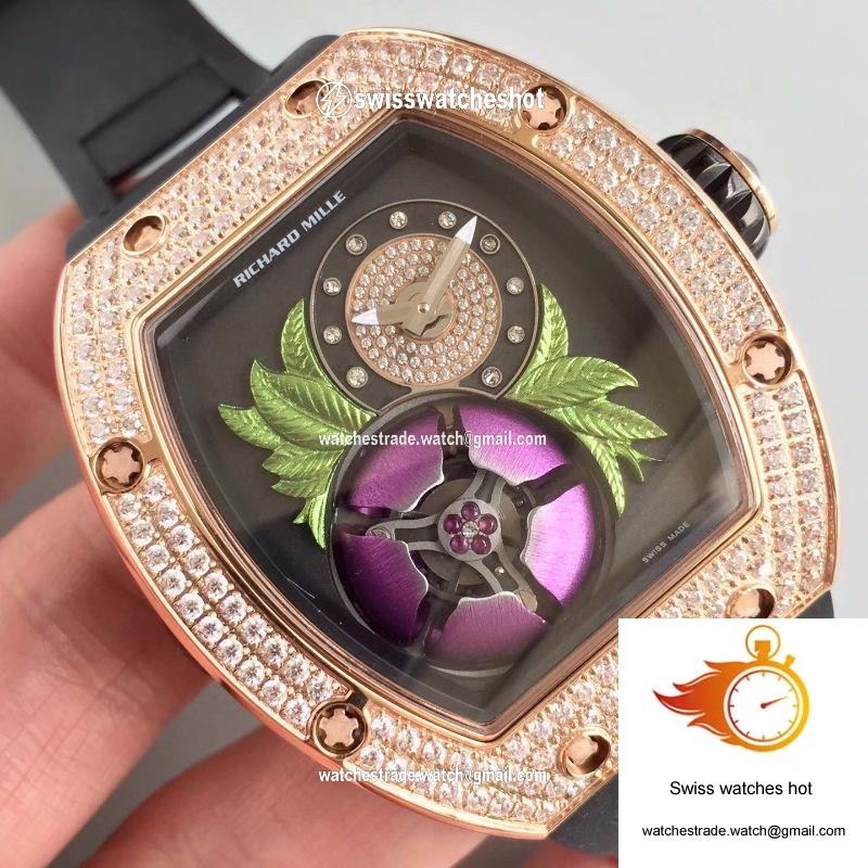 Richard Mille RM19-02 KV Factory Tourbillon Fleur Magnolia Dial 4
