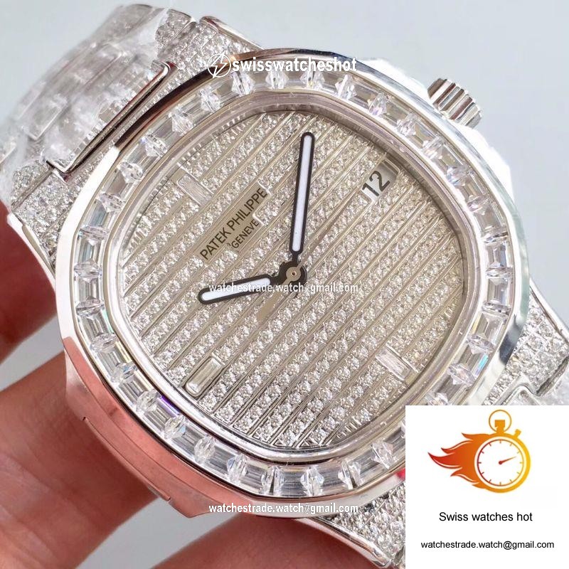 Patek Philippe Nautilus Jumbo 5719/1G-001 Diamonds Dial 4