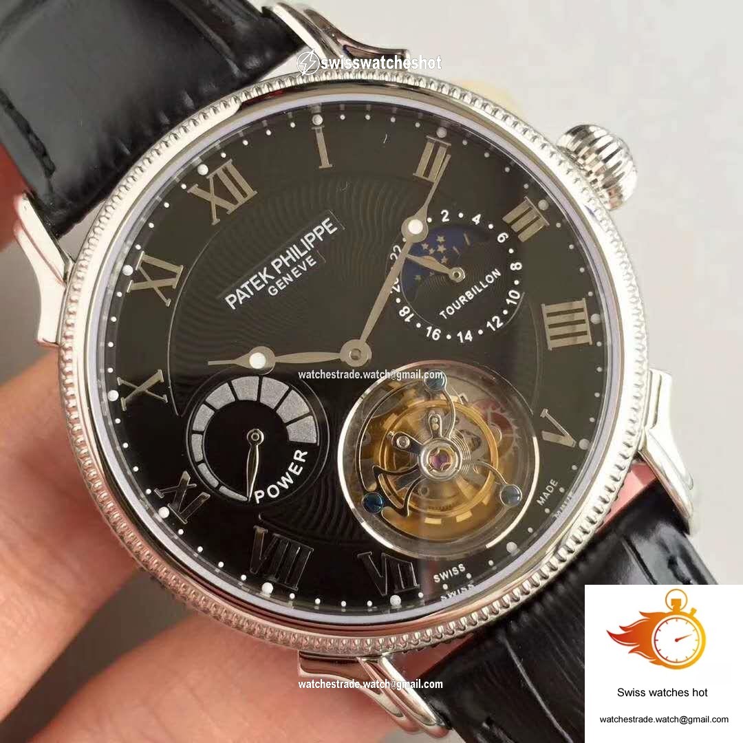 Patek Philippe Tourbillon Moonphase Black Dial 4