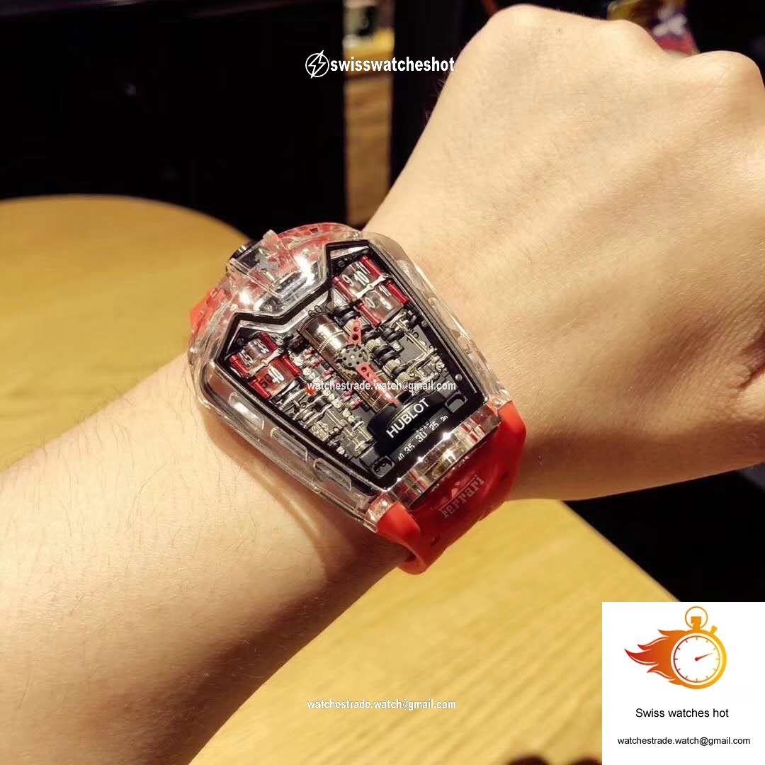 Hublot LaFerrari MP-05 Red Rubber Strap Black Dial 4
