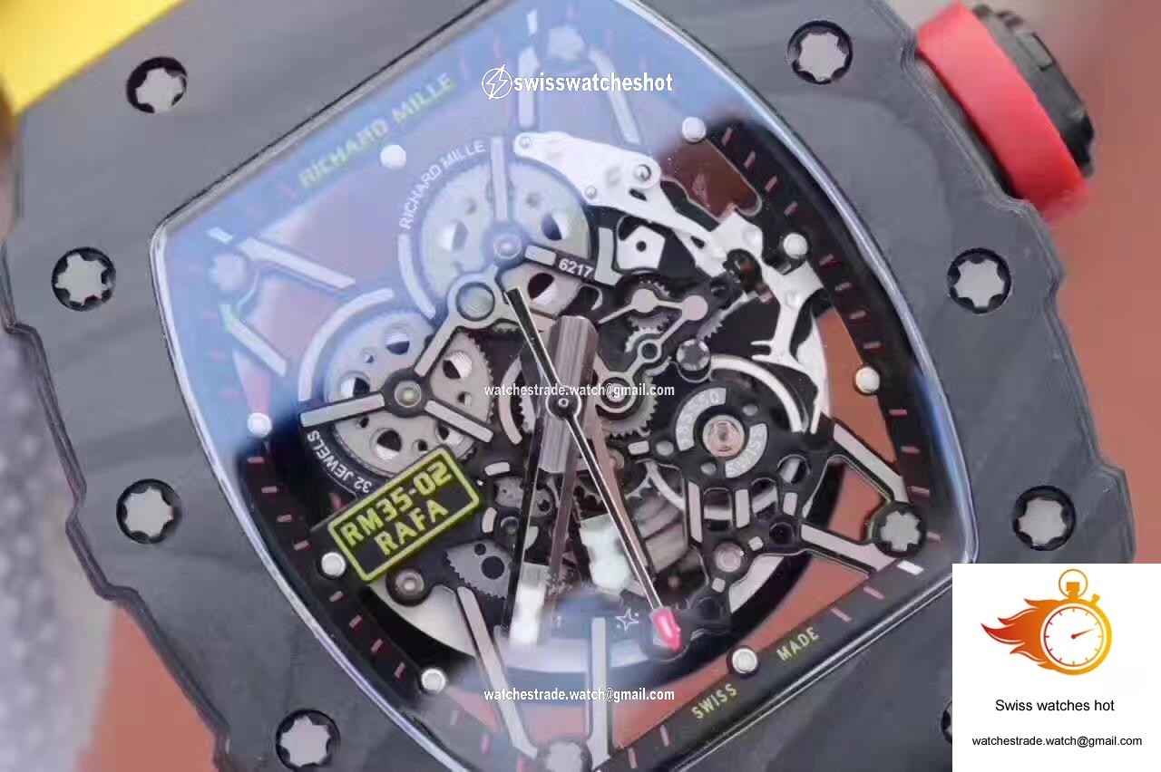 Richard Mille RM35-02 Rafael Nadal KV Factory Black Skeleton Dial 4