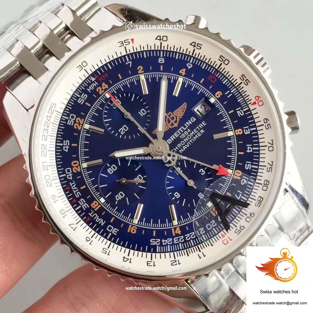 Breitling Navitimer Montbrillant Datora A21330 JF Factory Blue Dial 4